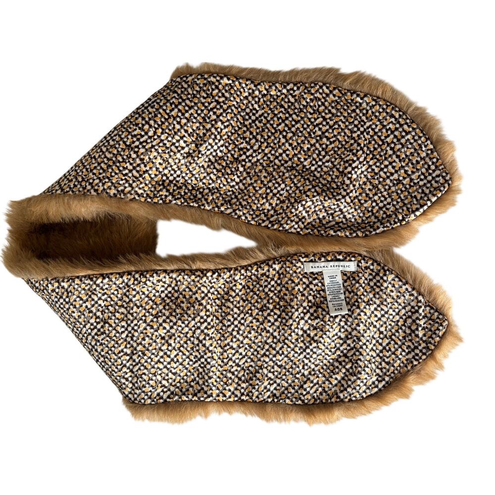 Banana Republic Faux Fur Scarf in Brown One Size - Picture 4 of 5